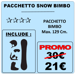 PACCHETTO Snowboard BIMBO Max. 129 Cm.