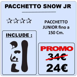PACCHETTO Snowboard JR (max 150 cm.)