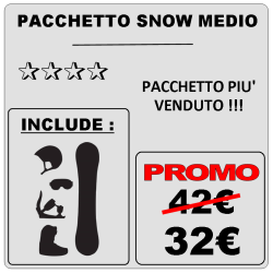PACCHETTO Snowboard MEDIO
